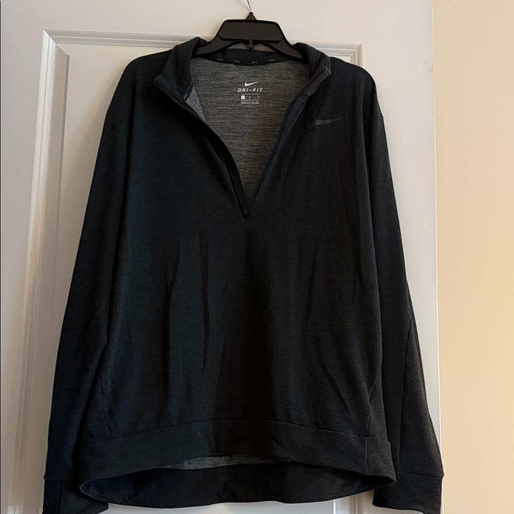 Nike Men's Zip-Up Black Sweater